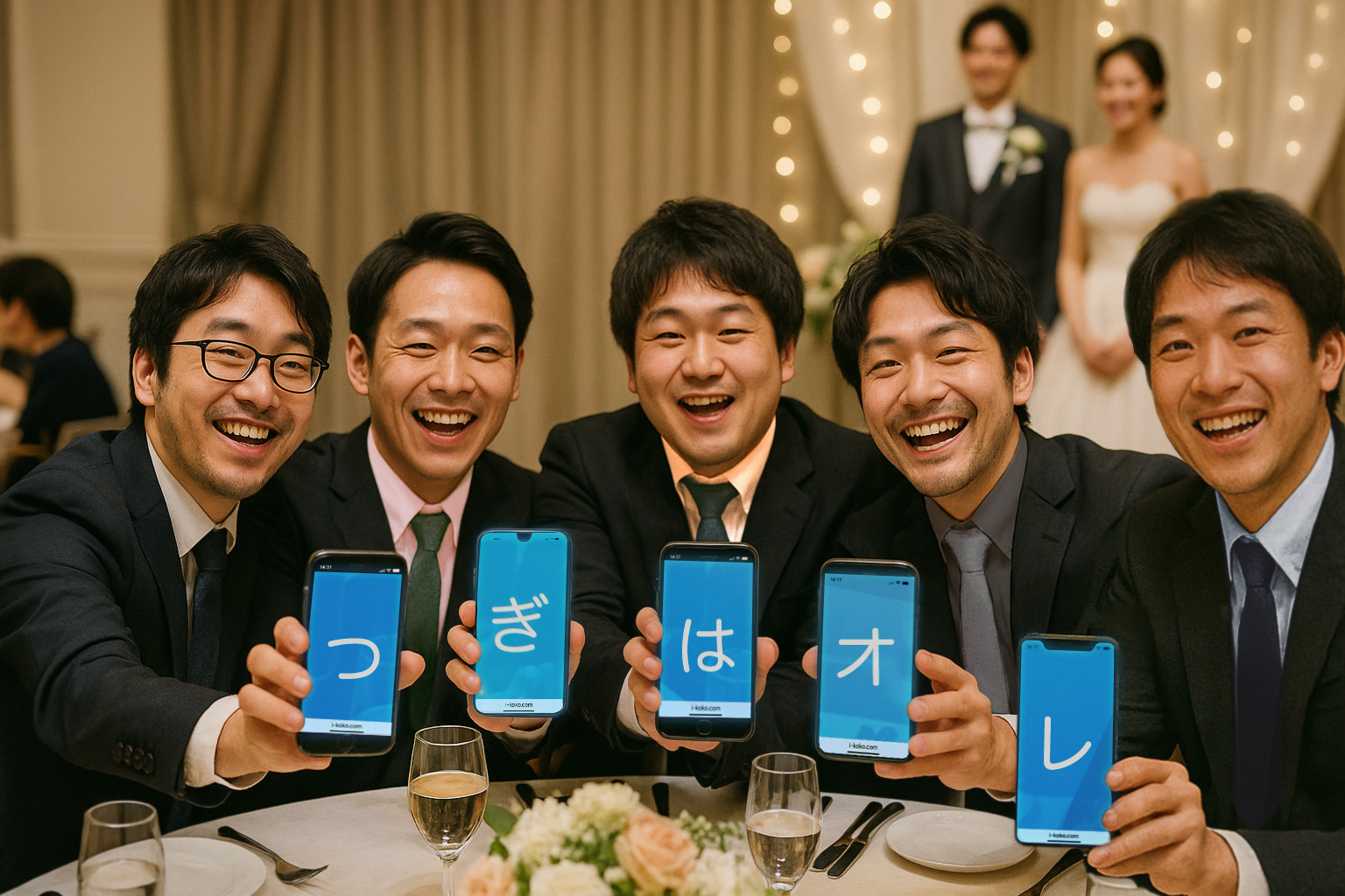 スマホ演出の言葉合わせゲームのイメージ