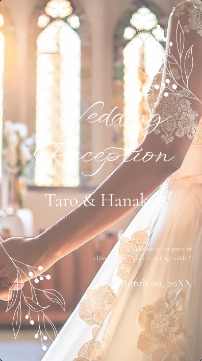 ナチュラル婚にぴったり！笑顔あふれるWeb席次表テンプレート